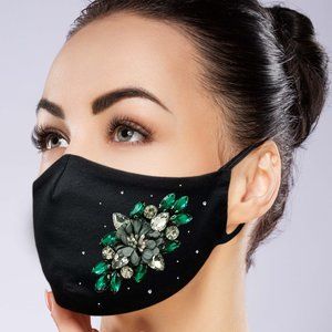 Jewelry Flower Face Mask w/ filter pocket